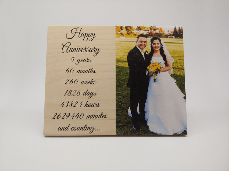 8x10 Anniversary Wood Print